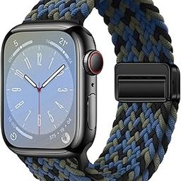VEMIGON Magnetic Sport Strap Compatible with Apple Watch Series 9/8/7 (41mm/45mm) | Series 10 (42mm/46mm) | SE2/SE/6/5/4 (40mm/44mm) | Ultra 49mm | Series 3 38mm, Braided Nylon Band for iWatch-image-57