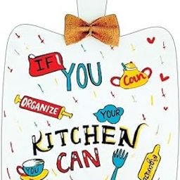 Skywalk MDF Fridge Magnet with Funny and Inspirational Quotes-if u can Organize Your Kitchen You can Organize Your Life,Perfect for Gifting and Decoration-image-2