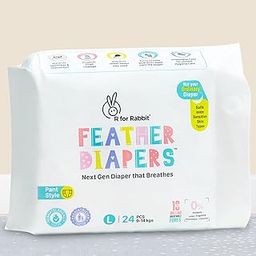 R for Rabbit Large L Size Premium Feather Diaper for Baby 9 to 14 kgs (24 Pack Offer)-46