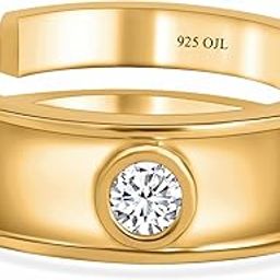 925 Silver 18K Gold Plating Adjustable Rings Men | With Certificate of Authenticity & 925 Stamp | Life-time Warranty*-image-84