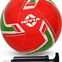 Nivia Spinner Machine Stitched Football Size -5 with Ball Pump 6" Combo (Portugal)-image-23