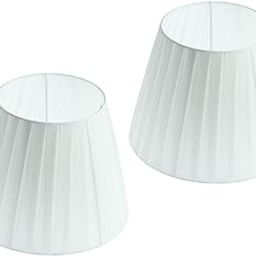 2 Pcs All White Linen Lamp Shades Set for E27 Bulb Finial Fitting Home Decor-image-31