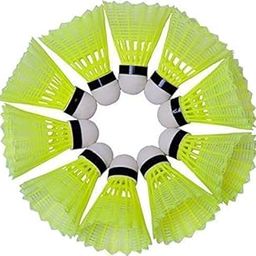 High-Visibility Nylon Badminton Shuttlecocks – Pack of 10 | Durable Cork Base, Stable Flight for Indoor & Outdoor Play-image-27