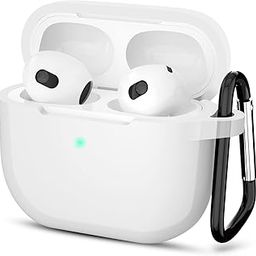 Meyaar for Apple AirPods 4 ​​​​​​​Case Cover with Keychain, Soft Skin Silicone Case Cover, Full Protective Case Cover Compatible with Apple AirPods 4 Case 2024 (Transparent White)-11