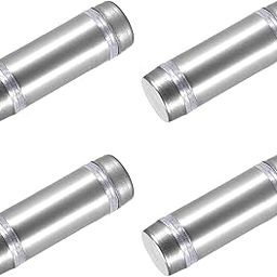 METALLIXITY Double Head Standoff Screws (12x37mm) 4pcs, Stainless Steel Advertising Screws Glass Acrylic Nail - for Glass Acrylic Display Bracket-23