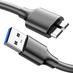 JGD PRODUCTS High Speed Data Sync USB 3.0 Type A Male to Micro B Cord for Wd/Seagate/Toshiba/Samsung/Hitachi, Etc External Hard Disk/Drives Cables (Black) (1.5Ft)-image-88