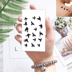 Temporary Tattoowala Birds Temporary Black Tattoo Stickers For Male And Female Tattoo Waterproof body Art-image-7