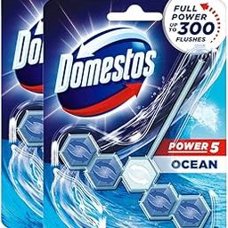 Domestos Power 5 Toilet Rim Block, Ocean, Limescale Removal with Long Lasting Ocean Fragrance, Provides Hygiene & Shine, 55 gm (Pack Of 2)-image-47