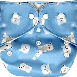 Bumpers Premium & Ultra Soft Organic Cotton Diaper|Extra Absorbant, Reusable, Waterproof & Adjustable Cloth Diaper for Babies/Kids (Pack of 1, Free Size, Sea Blue)-picture-17
