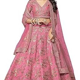 Zari And Sequins Embroirered Art Silk Semi-Stitched Lehenga Choli For Women (7028-Wedding-Bridal-Designer-Latest-New; Free Size)-image-41