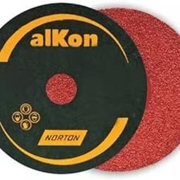 Alkon Norton Sanding Discs, 10.16 cm, 80 Grit, Red, Pack of 10 with Disc Pad and Nut-image-27