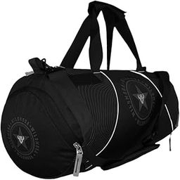 40L Multi-Pockets Sport Travel Duffle Bag – Sleek & Durable Essential Gym, Travel & Sports Bag for Men & Women with Shoe Pocket (Black & Grey)-40