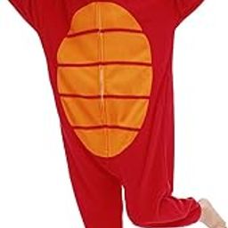Crab Onesie Adult Red Crab Pajamas Animal Pajamas Halloween Cosplay Costume Polar Fleece Sleepwear Homewear-image-22