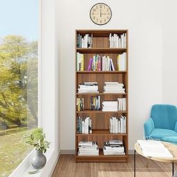 VIKI | Bodhi | Bookrack/Bookshelves, Studyroom, Home Office, Open Bookcase, 201.6cms(H)*80cms(W)*30cms(D), Brussel Walnut Color-picture-12