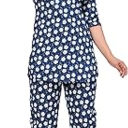 Women's Pure Cotton Night Suit | Badarum Jaal Floral Print | Soft & Stylish Sleepwear Set | Comfortable Pajama & Top-image-85