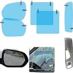 10H2 Anti-Fog Film For Car | Side Mirrors Rain Guard | Rearview Film Mirror-Car Accessories | Cars Mirror Sticker | Enhance Visibility & Safety | For Kia Sonet Seltos Carens, Pack-6-image-29