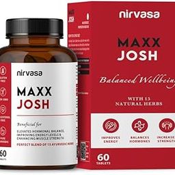 Nirvasa Maxx Josh Testosterone Supplement Tablets (500mg) with Ashwagandha, Gokshura & Safed Musli |For Performance Support, Muscle Support And Energy Support | 60 Tab x 1-image-70