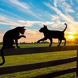 Metal Cat Fence Decorations (2 Pack), Metal Cat Garden Art, Black Cat Yard Decor, Metal Cat Silhouettes, Cat Yard Art Outdoor and Garden Ornament, Metal Garden Art Cat, Gifts for Cat Lover-image-22