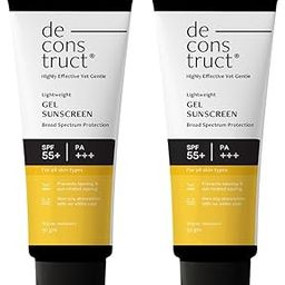Deconstruct Face Gel Sunscreen SPF 50 + and PA+++ | Gel based sunscreen for oily, combination, acne prone & normal skin| Broad spectrum sunscreen, No White Cast, Lightweight - 50g each, pack of 2-image-80