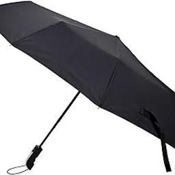 3 Fold Umbrella for Rain UV Coated with Automatic Open and Close Feature Big Size Wind-Resistant (Black)-10