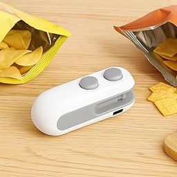 RICHAX Portable Mini Sealing Machine 2-in-1 USB Rechargeable Magnetic Bag Sealer with Cutter - Heat Seal for Plastic Bags, Snacks, and More - Multicolor | Home and Kitchen Acessories Item)-image-71