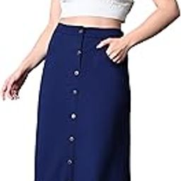 Women Solid Ribbed A-Line Embellished Casual Skirt in Green Color-image-39