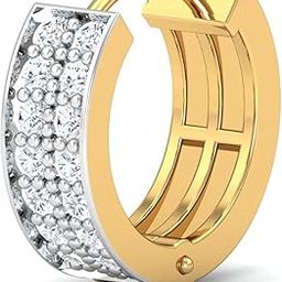 14K/18K Yellow Gold Diamond Pave Nose Ring for Women (Piercing - Required, Closure - Clicker, Inner Diameter - 7 mm)-46