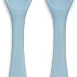 Kids Station 2 Piece Microwave Safe Silicone Baby Feeding Set -Fork - Spoon - Make Mealtime Fun and Easy for Your Little One - Portable and Diaper Bag Friendly - Baby Feeding Product (Blue)-image-60