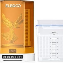 ELEGOO Mercury Plus V3.0 Wash and Cure Station, 7.5 L Large Capacity, Compatible with Mars Saturn Photon Halot MSLA LCD DLP 3D Printers-17