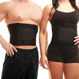 Araxco fit Premium Sweat Slim Belt for Women & Men, Waist Belt for Tummy Exercise,Fat Burner Black-image-59