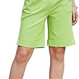 Neon Green Denim Jorts-image-32