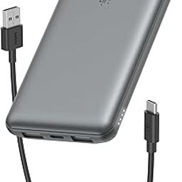 Belkin 10000 mAH Lightweight/Slimmest Power Bank w/ 1 USB-C Port and 2 USB-A Ports | Battery Charger for iPhone Series, Samsung Galaxy, Google Pixel & More | 2 Years Warranty & Upto 2L CEW | Grey-19