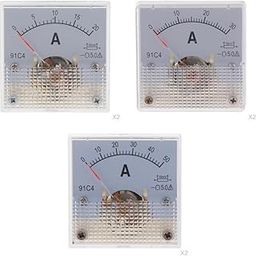 STYLEHEAVEN 6Pcs DC Ammeter Analog Panel Meter Amp Meter Current Panel Meter Gauge 75mV|Home & Garden|Tools|Measuring & Layout Tools|Electrical Testers-image-40