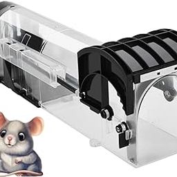 Humane Mouse Trap for Indoors, Rat and Rodent Trap, Mouse Traps Catch and Release Rat Traps, Rat Poison Substitute, Reusable and Easy to Use Snap Mice Catcher, Pets & Children Safe, Pack of 1.-8