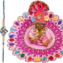 Elegance Era, Laddu Gopal Rakhi Dress Set with Mukut, Mala, & 1 Premium Rakhis – Fancy Krishna Ji Poshak for Bal Gopal, Complete Rakhi Gift Combo, (Sizes 0 1 2 3 4). (Multicolor, 0 no)-image-73