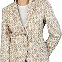 Women's Blazer Digital Print Cotton Blazer-55