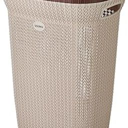 Amazon Brand - Solimo Plastic Knit Laundry Basket - Big - 55 Litres - 44 Cm X 35 Cm X 61 Cm | Beige-22