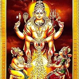 zig zag God Swarnakarshana Bhairava Swamy With Lakshmi Devi and Kuber Bhagwan Photo Frame For Wall / Table / Pooja Room ( 7x9 inches, Acrylic Glass) Golden, Rectangular-image-79