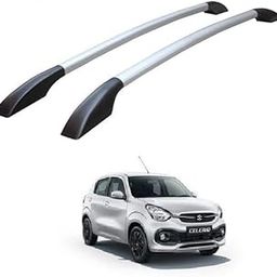 ROSHNEER Compatible CELERIO Car Non-Drilling Metal Roof Rail Set Suitable for Maruti Suzuki CELERIO and Universal Car Roof Rail Stylish with Adhensive Tape for All Cars and All Models Silver, 122CM-picture-18