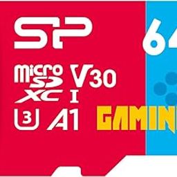 Silicon Power 64GB Gaming microSDXC UHS-I Micro SD Card with Adapter, Optimized for Mobile Games Apps Nintendo-Switch, Class 10 U3 V30 A1 MicroSD Memory Card, Superior Gaming Series-0