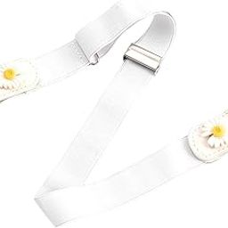 Jeans Belt Elastic Women's Punch-Free Decoration Flower buckle Style Lazy Belt-image-41