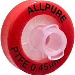 All pure Syringe Filter Hydrophobic PTFE Membrane Disc, 0.45 μm Porosity 13 mm Diameter, PP Housing, Non-Sterile Pack of 100-30