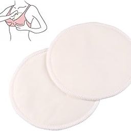 Myynti Women Cotton Nursing Pad Reusable Breast Pads Washable Nipple Covers for Maternity Breastfeeding Anti-Spill Pads Leakproof White Pack of 2-image-75