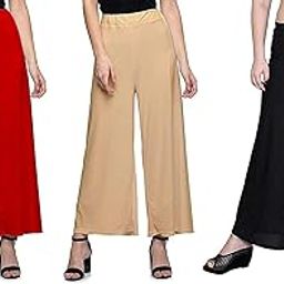 GulGuli Palazzo for Women/Ladies/Girls Pack of 3-picture-14