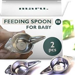MARU Paladai for Baby Feeding Set of 2-20ml Each, New Born Baby Essentials - Multiple Uses as Milk Feeder, Medicine Dropper & Feeding Spoon - Perfect for Newborns and Babies Age 6 to 12 Months-1