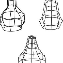 ARTISOUL® 3 Pcs Iron Wire Cage Hanging Lamp Shade Pendant Light Chandelier Shades | Lamps, Lighting & Ceiling Fans | Lamp Shades-image-39