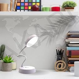 Akari Rechargeable Desk/Study Night Touch On/Off Switch, Child Eye Safety Student Study Table, Led USB Charge 360% Angle Usage, 5 in 1 Feature AK-11T 0155 White-7
