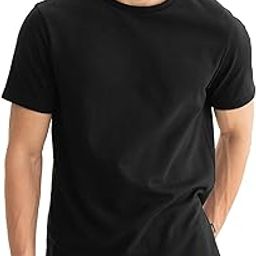 Men’s Poly-Cotton Statement Popcorn Textured Casual T-Shirt-image-7