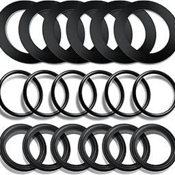Sweetude 18 Pieces 25076RP Washer and Ring for 1 1/2in Fittings O Ring Rubber Washer Compatible with Pool Plunger Valves and Intex Replacement Gasket 10745, 10262 and 10255-21