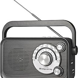 Wenpzeray D-218 Vintage AM FM SW Transistor Radio With BT Speaker, Battery Powered, Large Dial, Headphone and USB Jack, TF Card Slot - Gift for Family or Friend (Grey)-picture-23